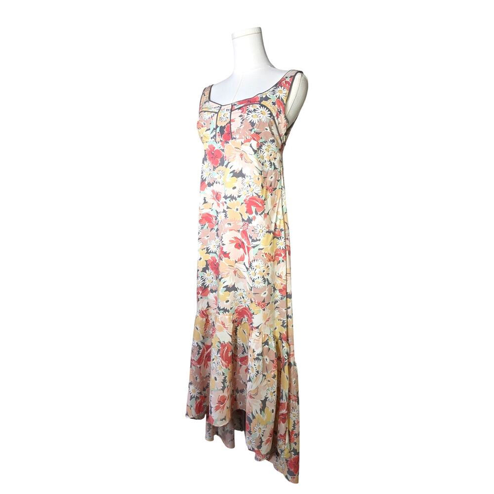 LAUREN CONRAD Soft Multi Color Floral Prt High-Low Dress